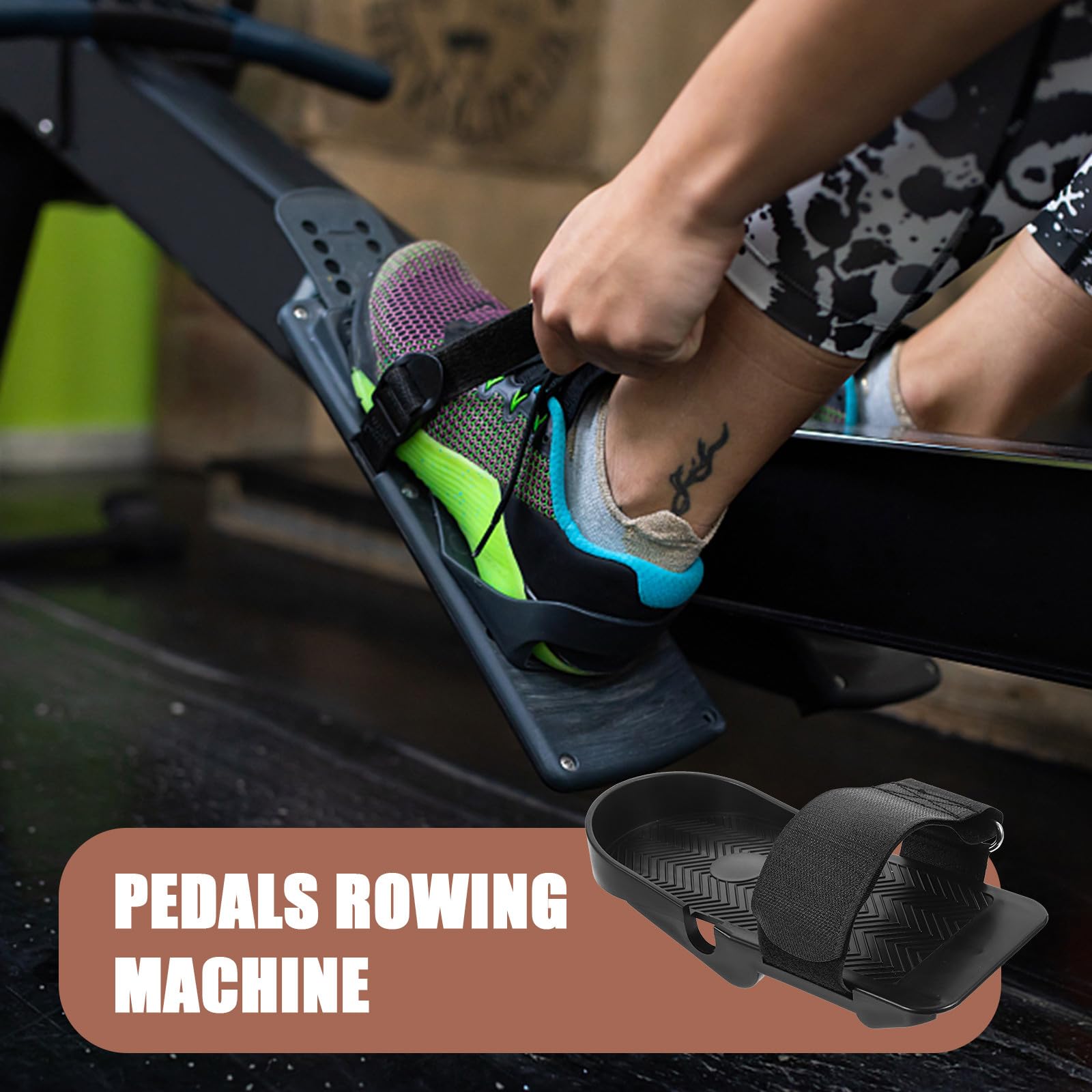 Pedale für Rudermaschine 1 Paar Anti Rutsch Ersatzteile aus Robustem Material Geeignet für Indoor Fitness und Muskelaufbau