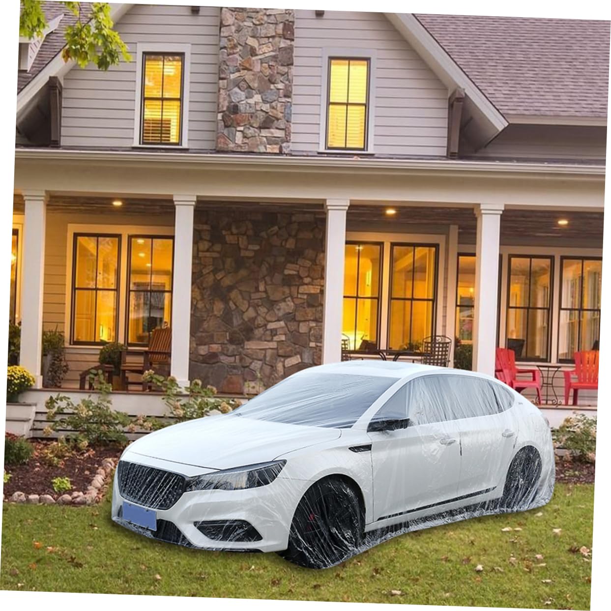 SOESFOUFU Automobile Body Cover Pe Car Protection for All Seasons Fits Models for Outdoor and Indoor Use Safeguards — view 7