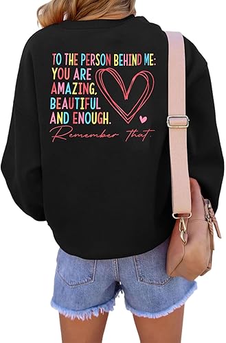 Miniatura 4 de Sudadera con texto en inglés You Matter para mujer Dear Person Behind Me, sudadera de salud mental positiva