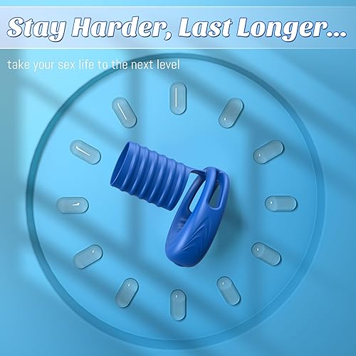 Miniatura 17 de Anillo vibrador para pene juguetes sexuales para parejas y mujeres - Vibrador de pene con vibradores de clítoris de conejo, manga de juguete