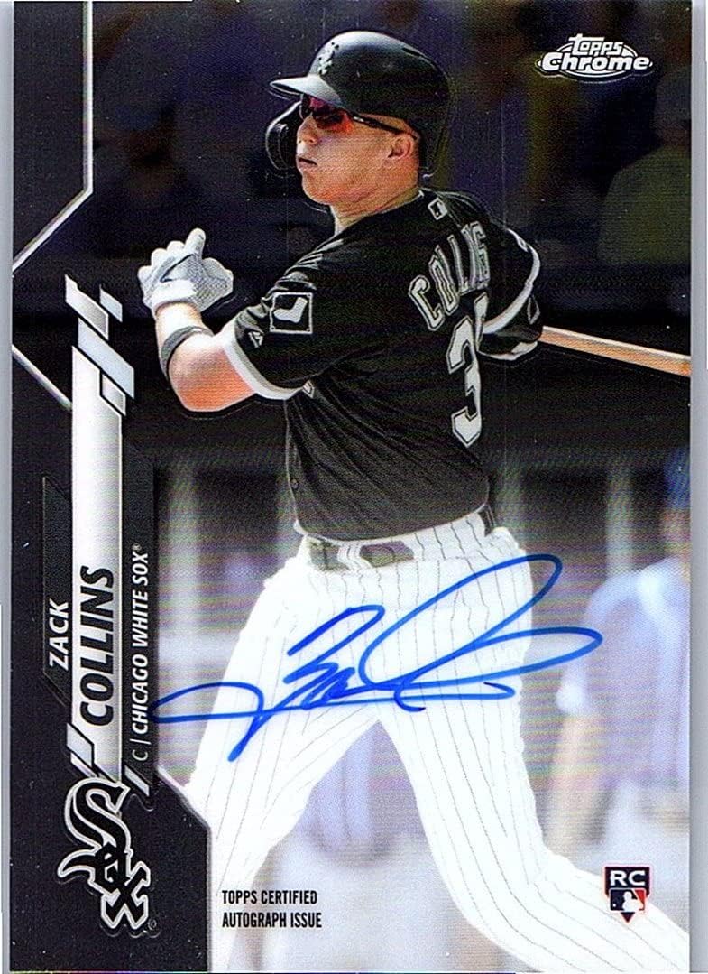 Zack Collins On Card Autographed Rookie Card Collectible Baseball Card - 2020 Topps Chrome Baseball Card #RA-ZC (White Sox) Free Shipping