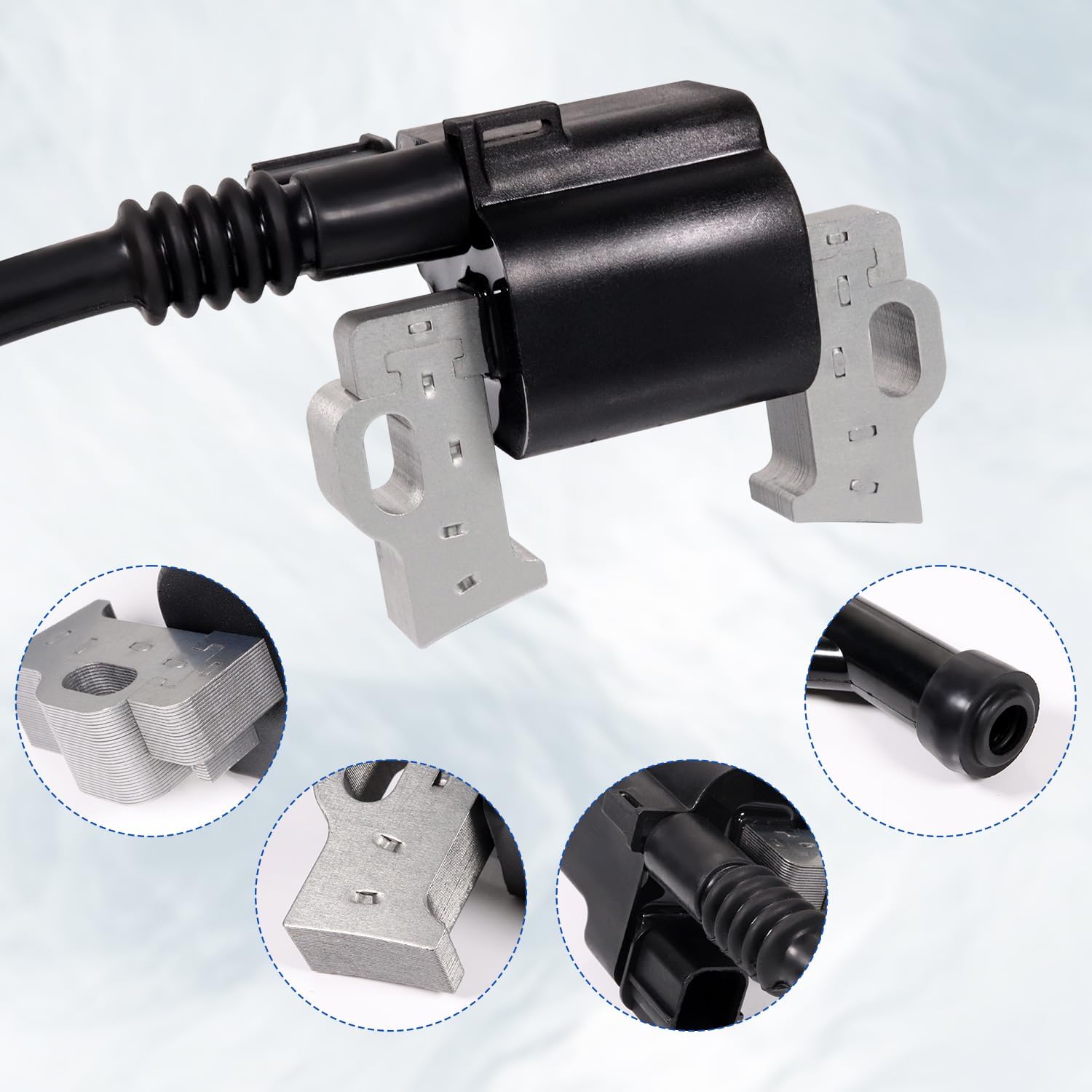 Ignition Coil for Honda GX390 Engine Compatible with 30500-Z5T-003 Includes 1 Pieces of Spark Plugs and a 0.4 Feeler Gauge and 3Pcs ties