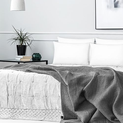 Miniatura 4 de YIYEA Juego de 4 fundas de almohada de tamaño Queen, fundas de almohada ultra suaves de microfibra doble cepillado, cierre de sobre, resistentes al