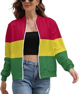 Venezuela Flag Womens Jackets Zip Up Sweatshirts Long Sleeve Crop Fall Outfits Loose
