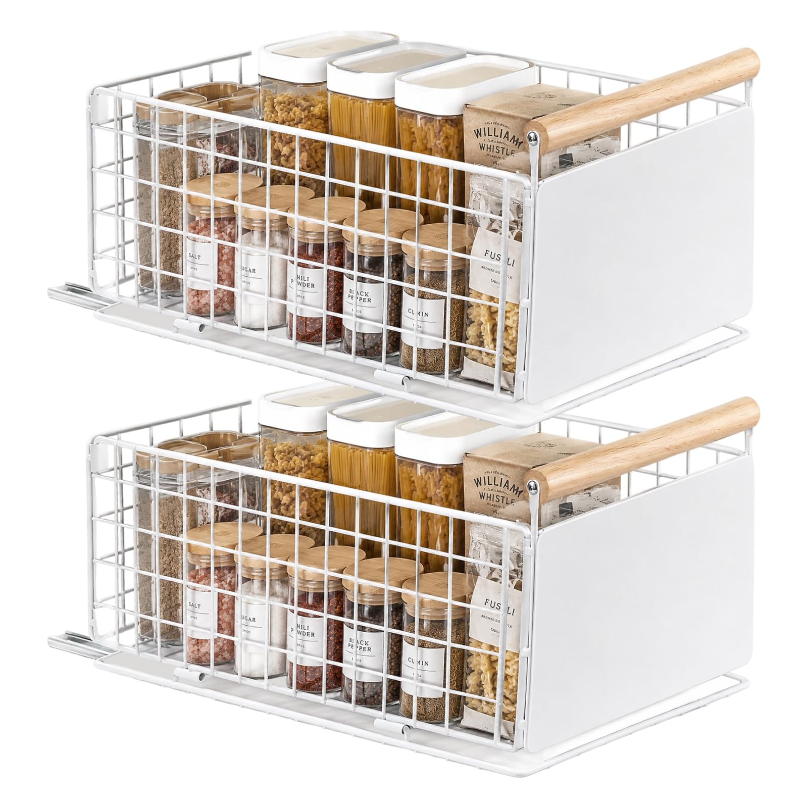 Lot de 2 organiseurs de placard coulissants, organiseurs de placard