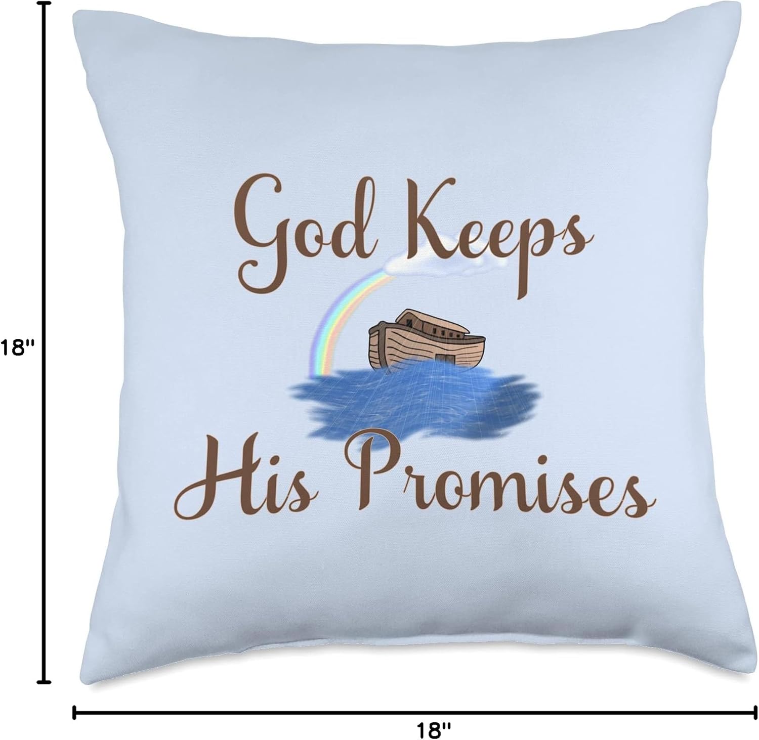 Noahs Ark God Keeps His Promises Christian Throw Pillow