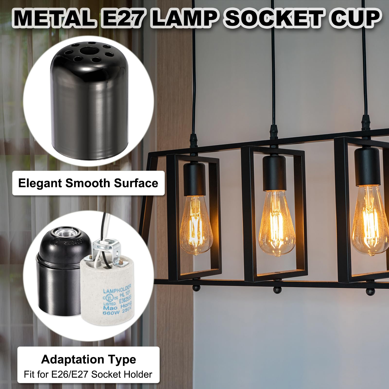 PATIKIL E27 Lamp Socket Cup - Image 3