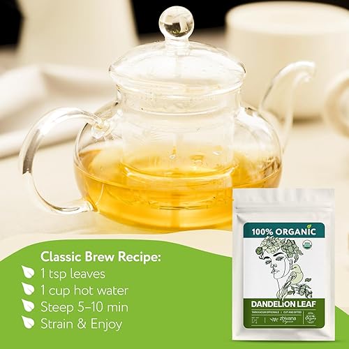 Miniatura 4 de Zhivana Organics - Paquete a granel de 5 libras de hHojas de diente de león orgánica, hojas secas sueltas, comestibles, para té, tinturas y uso