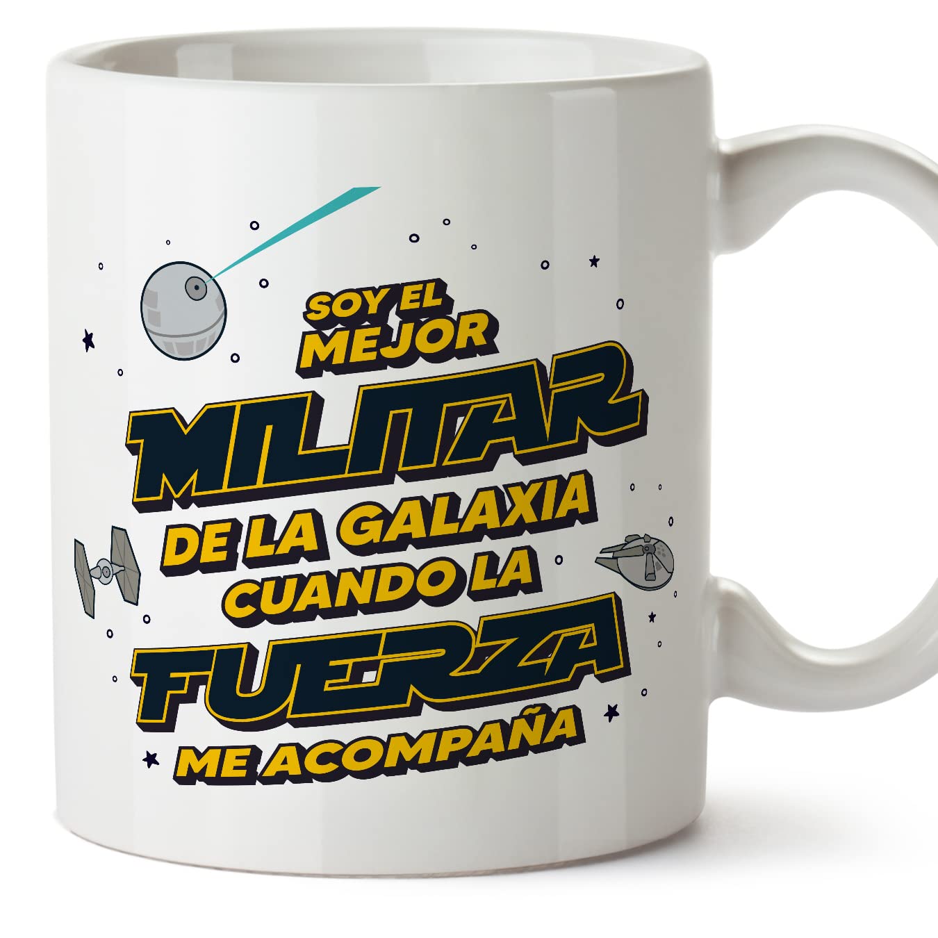 MUGFFINS Tazas para JEFE hombre - En Español - Mejor de la Galaxia Cuando Fuerza me Acompaña - 11 oz / 330 ml - Regalo original y divertido — view 138