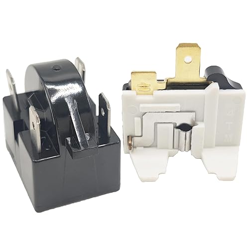 Reemplaza 4387913 Kit de relé de sobrecarga para refrigerador 4387913 7020935 4387766 apto para Whirlpool Frigidaire GE KitchenAid LG Magic Chef