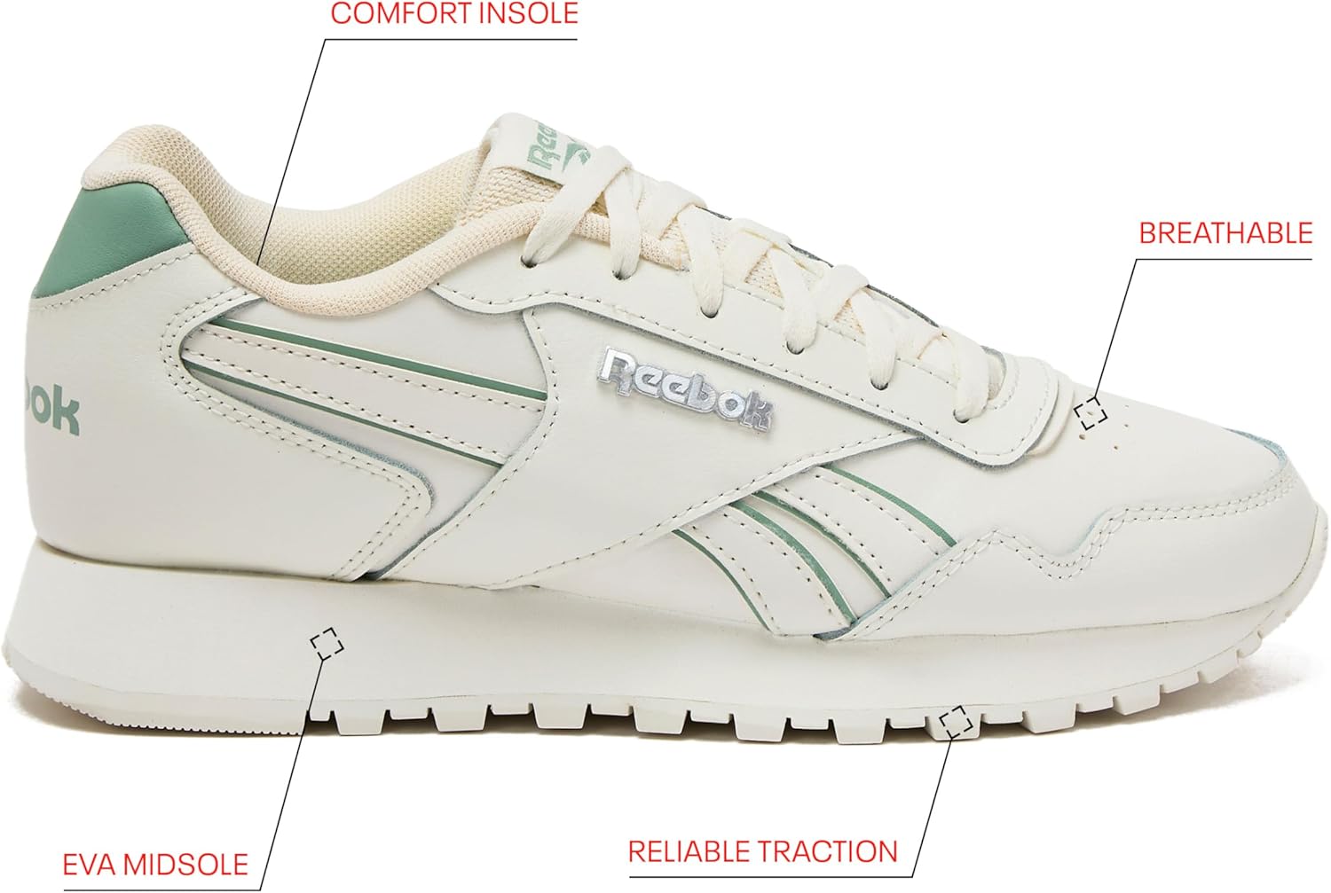 Reebok Womens Glide Sneakers for Women - Image 2