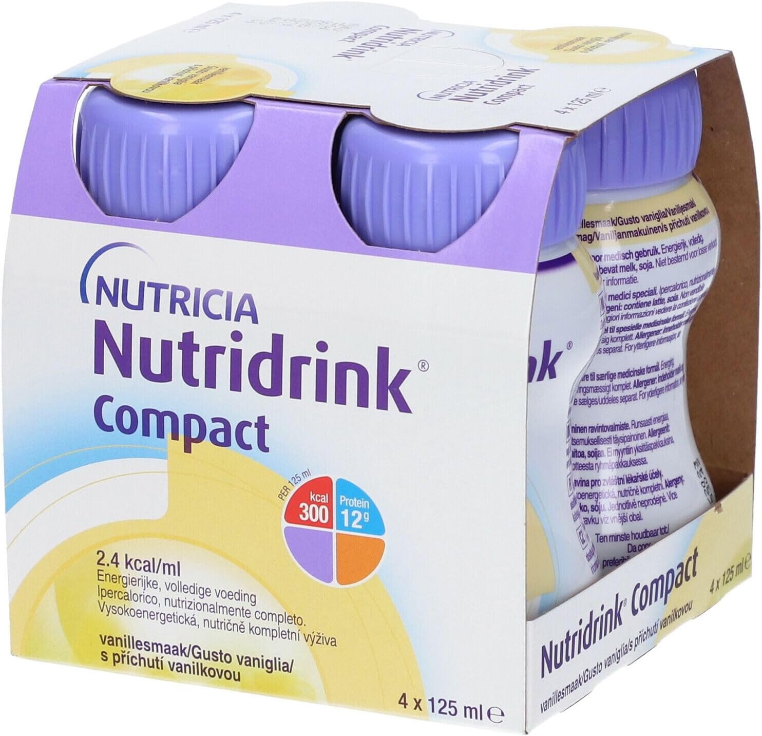 Nutridrink Compact Food Supplement Taste Vanilla 4x125ml