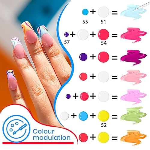 Miniatura 3 de RARJSM Juego de esmaltes de uñas de gel de 12 colores para pintura de uñas en gel rojo, amarillo, azul, colección de colores primarios, púrpura