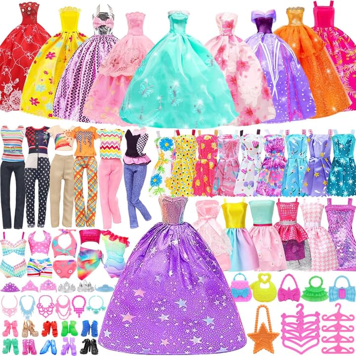 ZITA ELEMENT 101 Pcs Doll Clothes Accessory Set for 11.5 Inch Girl Dolls