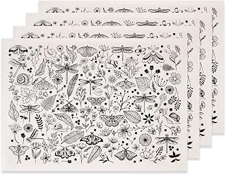 SUPERDANT 4 Stück Insekten Unterglasur Transferpapier Schmetterling Motte Pflanze B…