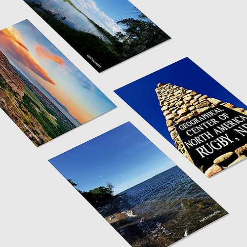 Miniatura 4 de Paquete de 20 postales de paisaje vintage de Estados Unidos de Dakota del Norte, postales de todo el mundo, tarjetas de felicitación para viajes de