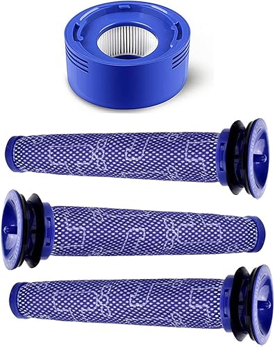 ConPus 3 prefiltros y 1 posfiltros de repuesto compatibles con Dyson V7, V8 Animal y Absolute Vacuum, comparado con las partes 965661-01 y 967478-01 disponible en Yaxa Guatemala