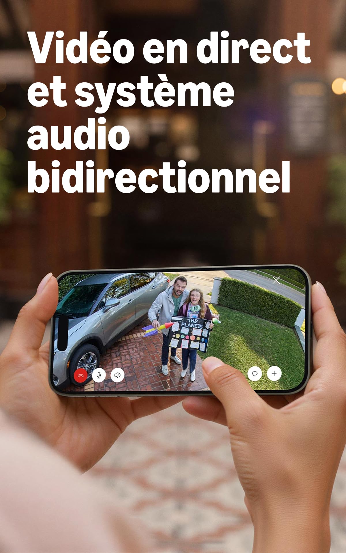 Ring Caméra Floodlight (Floodlight Cam), raccordée (nouvelle génération), Vidéo Retinal 2K grand-angle, Zoom amélioré x6, Projecteurs ultra-lumineux, Essai gratuit de 30 jours à l'abonnement Ring