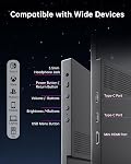 KTC Portable Monitor 15.6 Inch, FHD 1080P Travel Laptop Monitor Extender with USB-C HDMI, Ultra-Slim IPS HDR Display with Speakers, Second Monitor Screen for Laptop Phone Xbox Mac Switch, Black H15F9