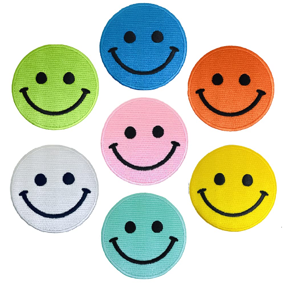mi*♬︎*. 1113 XOmise Lot of 7 Colors Smiley Face 2.75