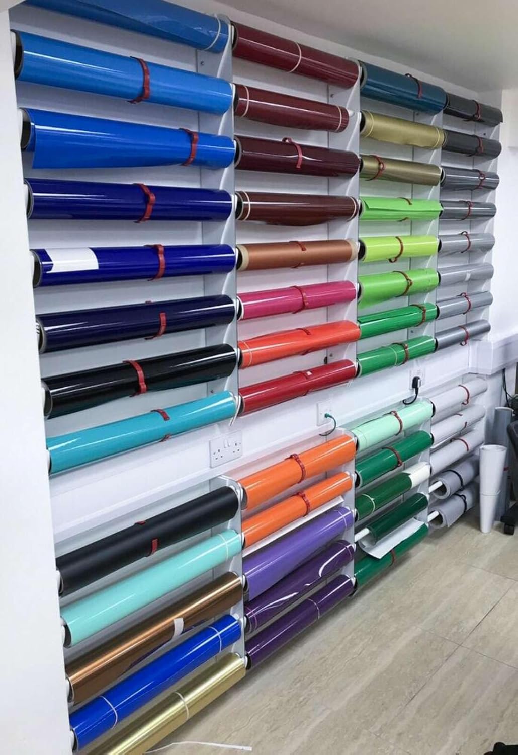 Tube ONLY Hold 6 Rolls Media Storage Auto Car Vinyl Wrap Fabric Decal Holder Graphic Wall Rack Mount For 60" Long