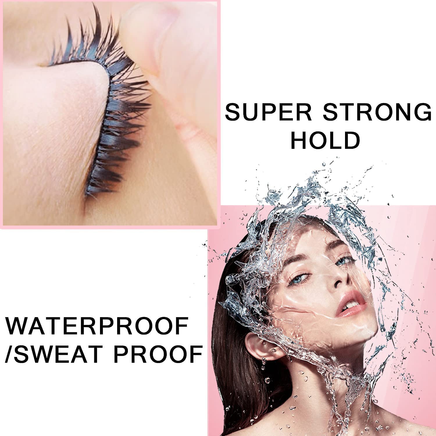 HSKIE Eyelash Glue Clear Lash Glue Strong Eyelash Glue for False Lashes Waterproof Eyelash Glue False Eyelashes Glue Sensitive Eyes Latex Free Lash Adhesive Glue 0.176 OZ Clear… : Beauty & Personal Care