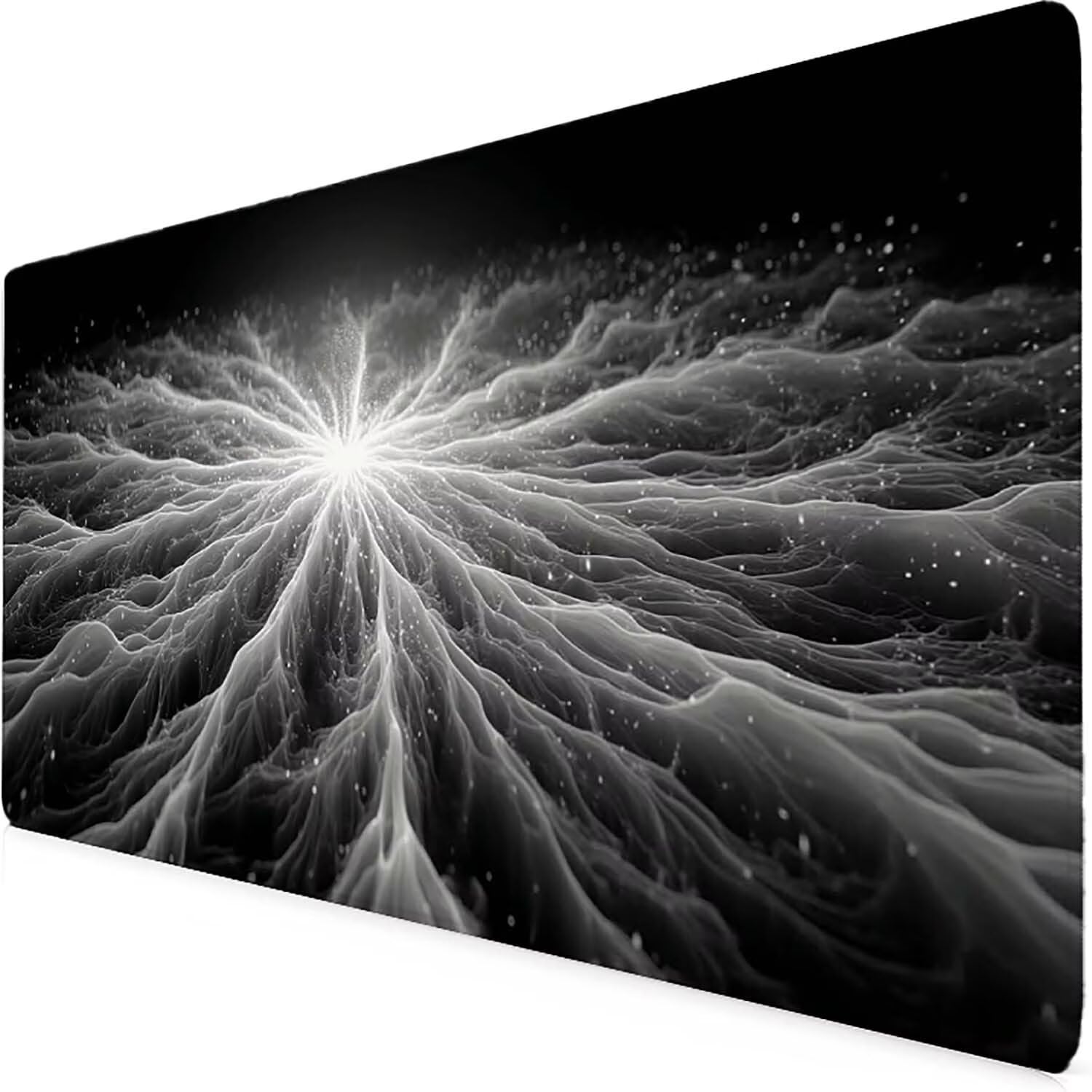 Grau Mauspad 120x60cm Schreibtischunterlage Abstrakt Mauspad Gaming Leicht zu Reinigende, rutschfest Tischunterlage Schreibtisch, Verbessert Präzision und Geschwindigkeit für Home Office Deko 7019-2z