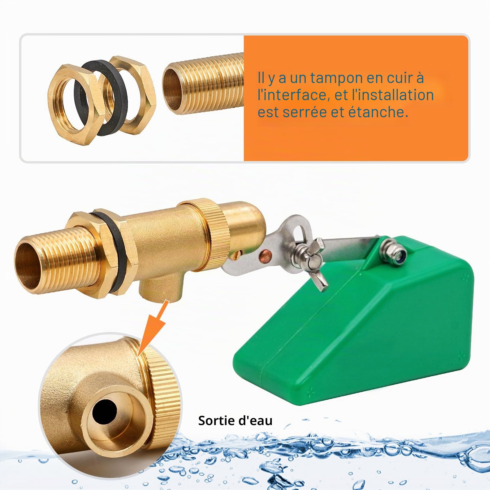 Lot de 2 Vanne Flotteur Laiton 1/2" Vanne à Flotteur Automatique avec Bras RéGlable Robinet Flotteur WC Robinet à Bille Flottante pour Réservoir d'eau Robinet Flotteur pour Abreuvoir