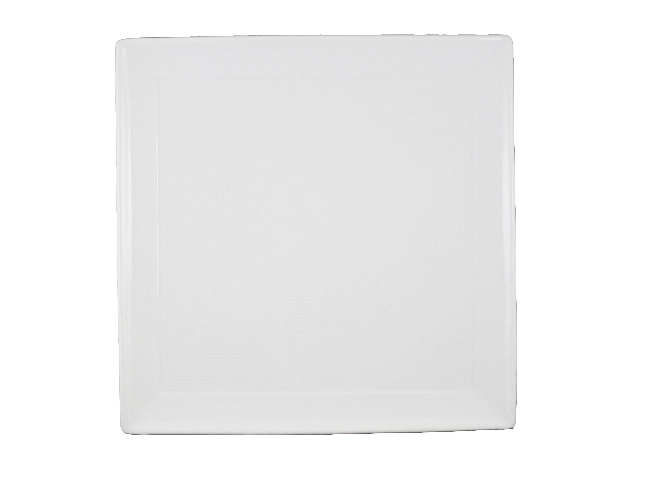 Radiance Square Serving Tray by Vertex China – Porcelain White, Pack of 12, Model RA-S21