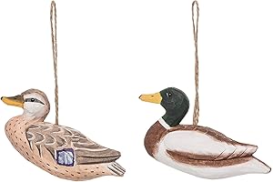 Mallard Duck Wood Bird Christmas Ornament