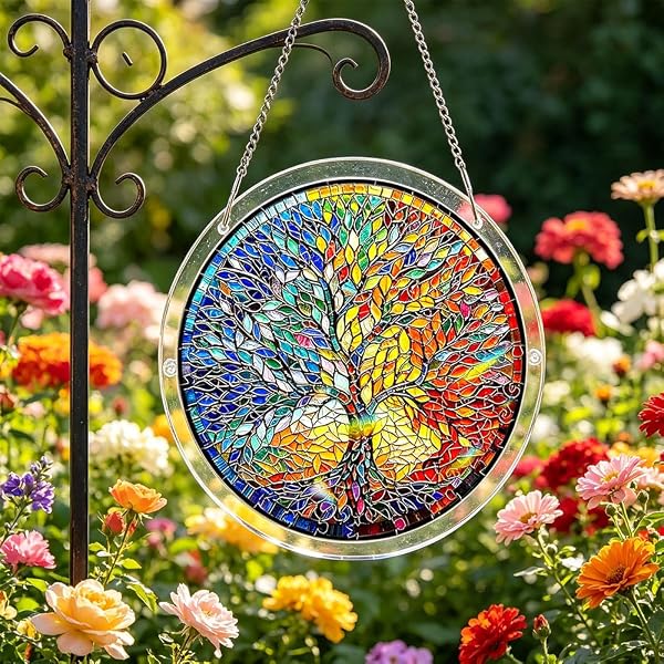 Acrylic Puzzles Suncatcher Window Hanging, Acrylic Puzzle for Adult, 83 Pieces Acrylics Jigsaw Puzzle Suncatcher, Colorful Flame Hummingbird Sun Catchers Window Hanging Panel (Style F) - 3