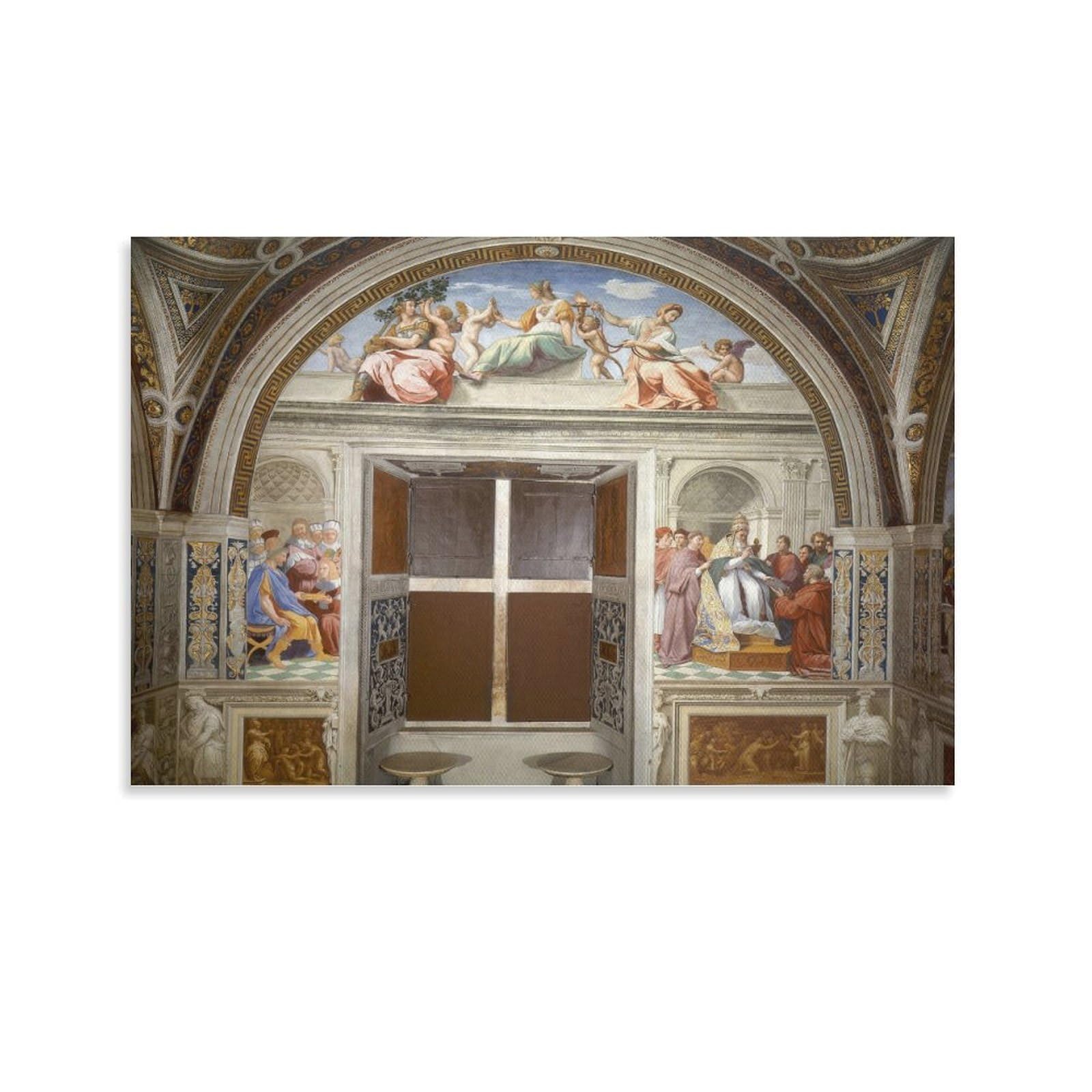 Toile cardinal Raphael et vertus théologiques de salon chic - 8