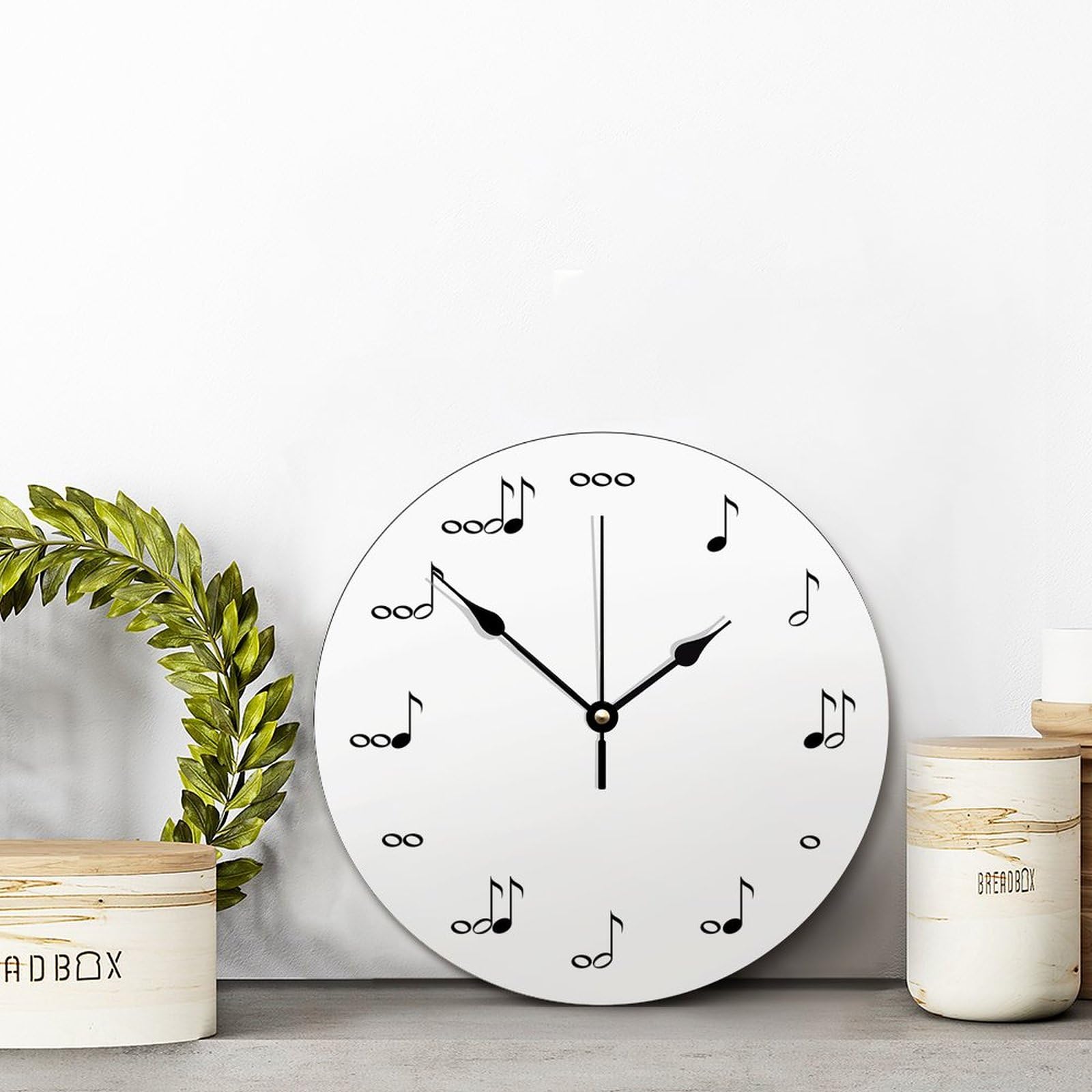 Amazon.com: The One of A Kind Square Music Note Wall Clock White