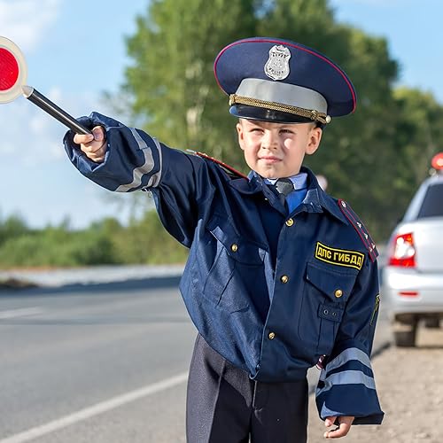 Miniatura 5 de Insignia de policía para 2 piezas de juego de simulación, súper insignia de policía de Halloween, disfraz de policía, accesorio de disfraz de juego