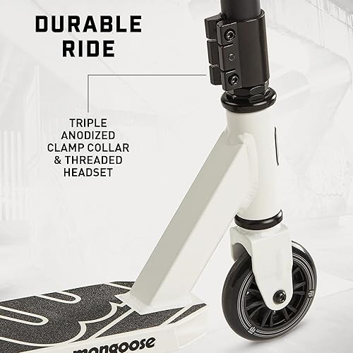 Miniatura 4 de Mongoose Rise - Patín scooter de estilo libre para trucos y acrobacias, para niños, jóvenes, adultos, hombres y mujeres a partir de 8 años, cubierta