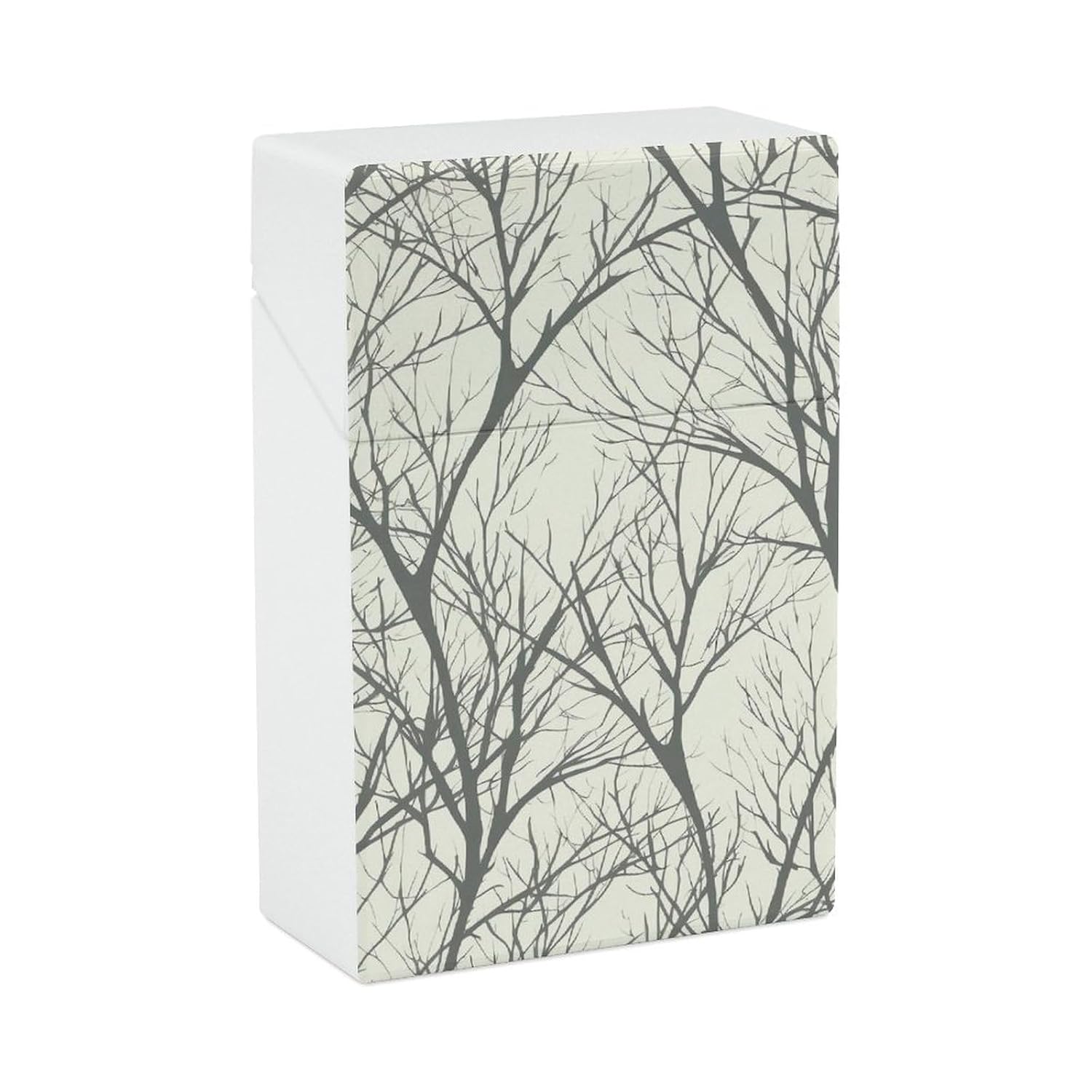 Tree Branch Cigarette Case for King Size Retro Holder Case with Exquisite Carved Patterns Box 20 Regular Size Cigarettes