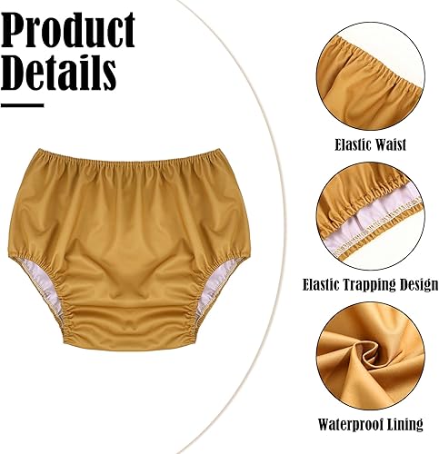 Miniatura 8 de Breathffy 6 Pcs Adult Leakproof Incontinence Underwear for Women Men Pull on Cover Pant Washable Underpants Reusable Plastic Diaper Covers for