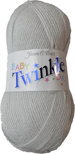 James Brett Baby Twinkle DK Double Knitting Wool Super Soft Glitter Yarn 1 x 100g (BT8 - Grey)