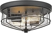 Vista 1 de Luminarias de techo de montaje empotrado de Darkaway con pantalla sembrada, lámpara de techo para interior y exterior para pasillo, entrada