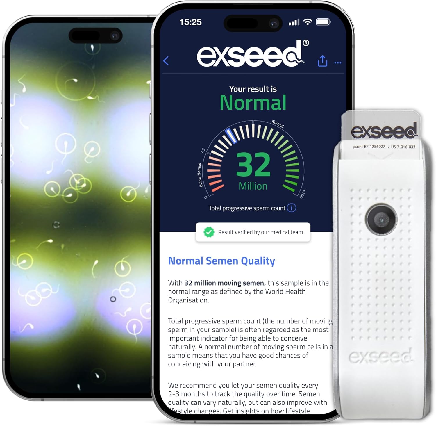 Completely-at-Home Male Fertility Test - Sperm Count, Progressive Movement &amp; Volume with Home Sperm Test in 15 Minutes with Accurate Results Using Your Smartphone. 2-Test Kit.