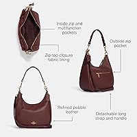Coach Jules Hobo Bag - Ultra-Soft Refined Pebble Leather, Versatile Shoulder Crossbody Unisex Handbag