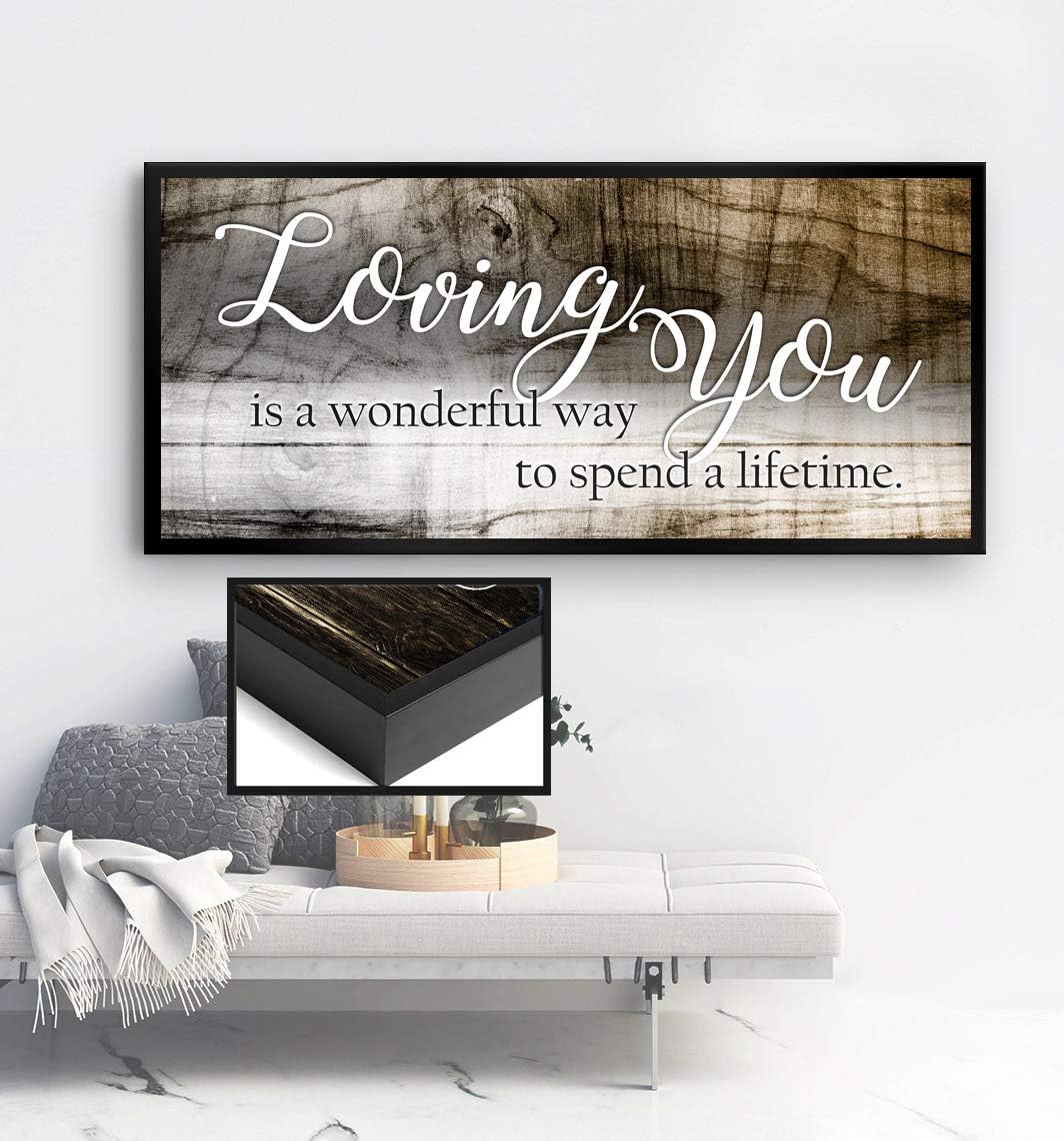 Sense Of Art Couples Wall Decor Wood Framed Canvas Rustic