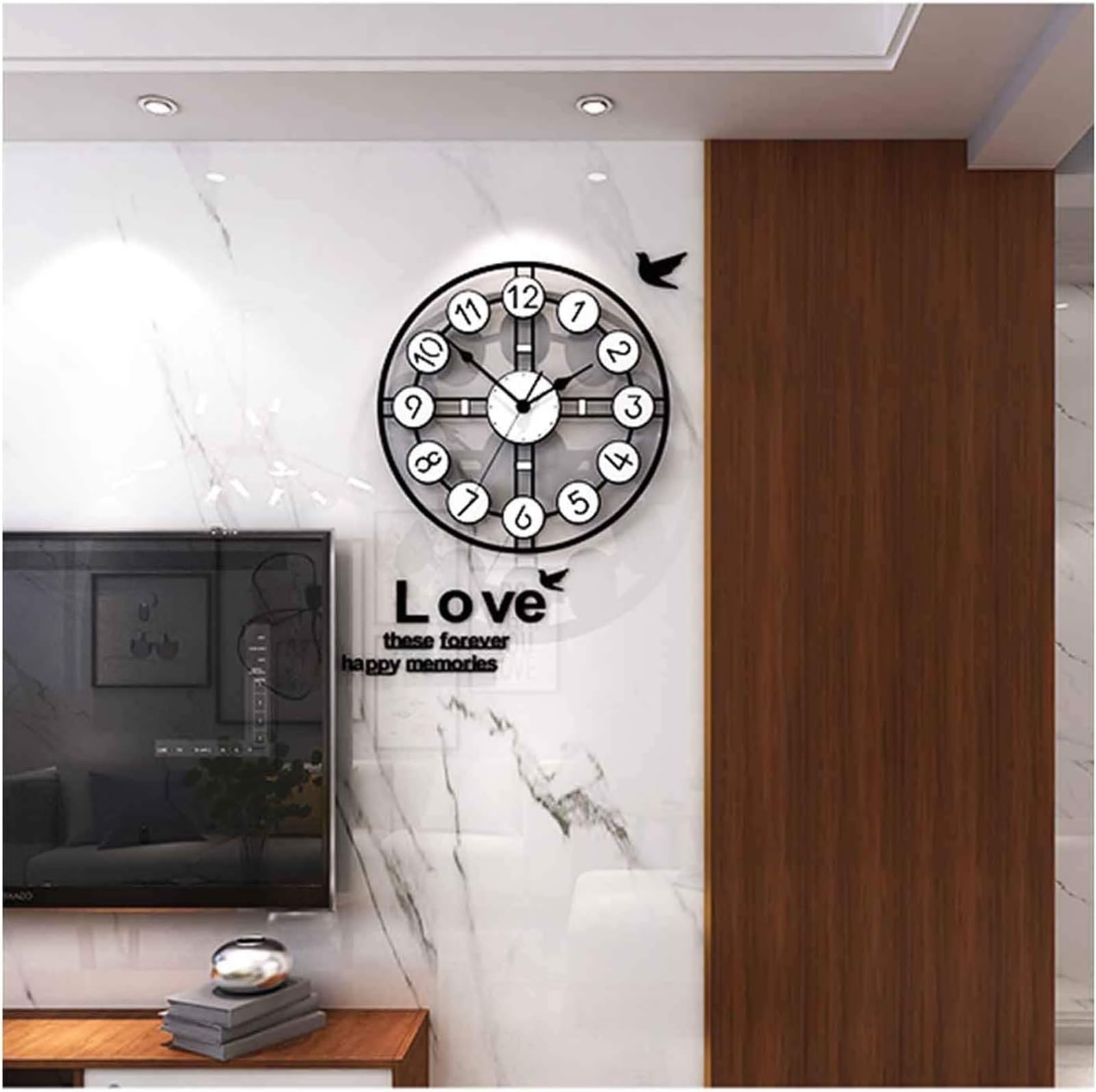 Horloge murale silencieuse résolvant le tic-tac pour un sommeil paisible