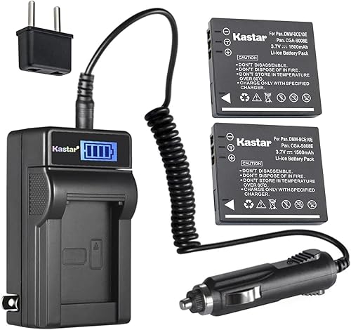 Miniatura 5 de Kastar DMW-BCE10 - Cargador de batería LCD de CA compatible con Panasonic Lumix DMC-FS5 DMC-FS5EG-K DMC-FS5EG-R DMC-FS5EG-S DMC-FS5GK DMC-FS5K