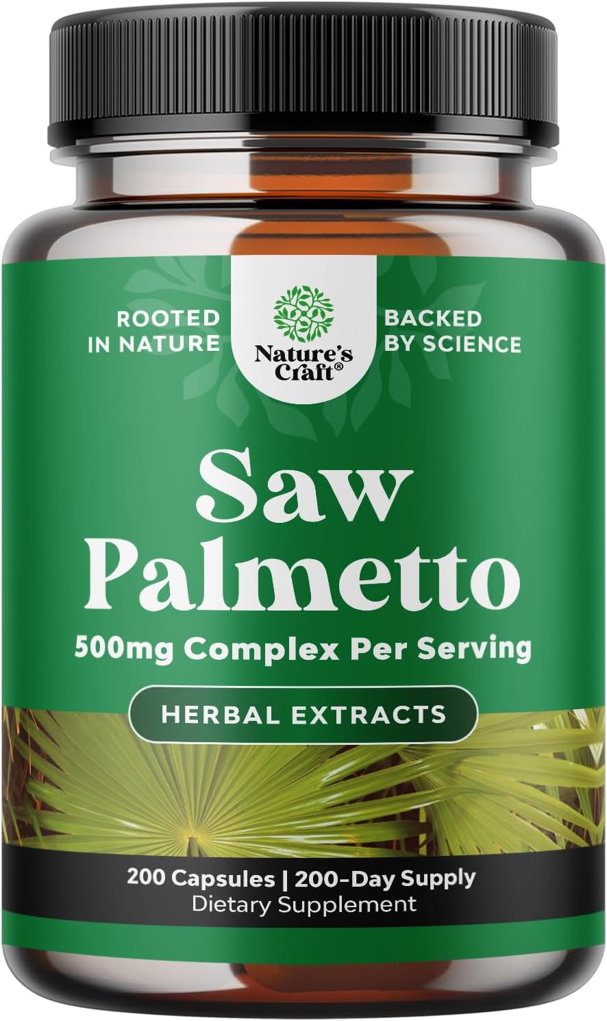 Saw Palmetto for Men with Beta Sitosterol - Saw Palmetto Extract Prostate Health Supplement for Men Bladder Control and Prostate Support - Restoring Hair Supplement - 200 Count