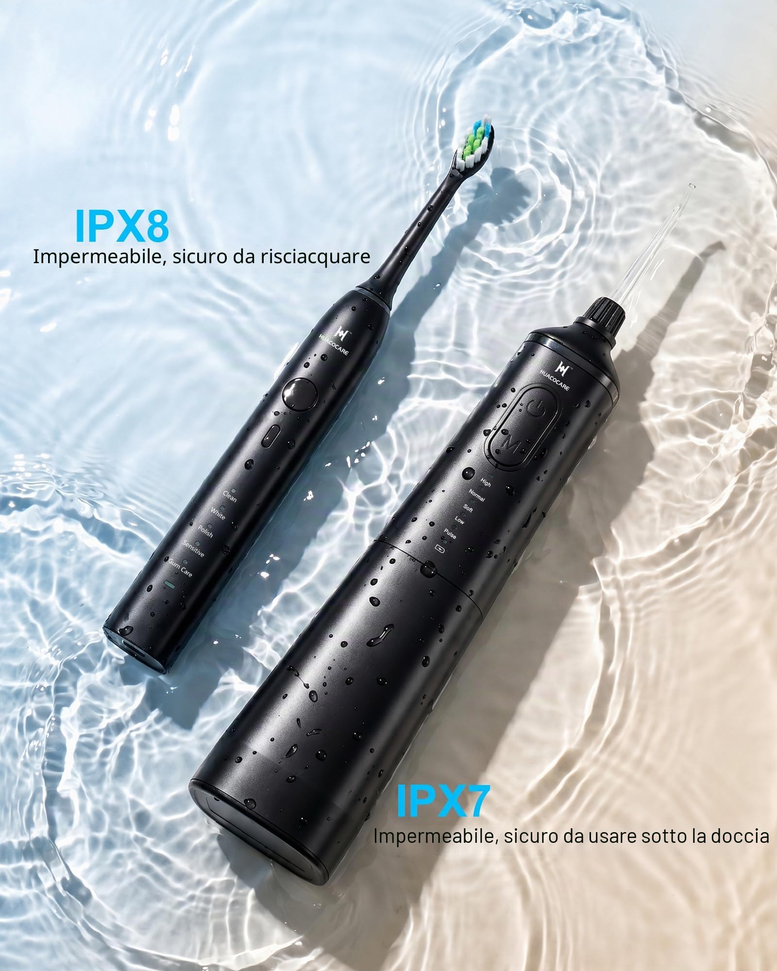 Modello aggiornato di filo interdentale e spazzolino elettrico combinato - 5 modalità di spazzolatura e filo interdentale, cambia il gioco per la tua routine di igiene orale. Kit 2 in 1 per la pulizia