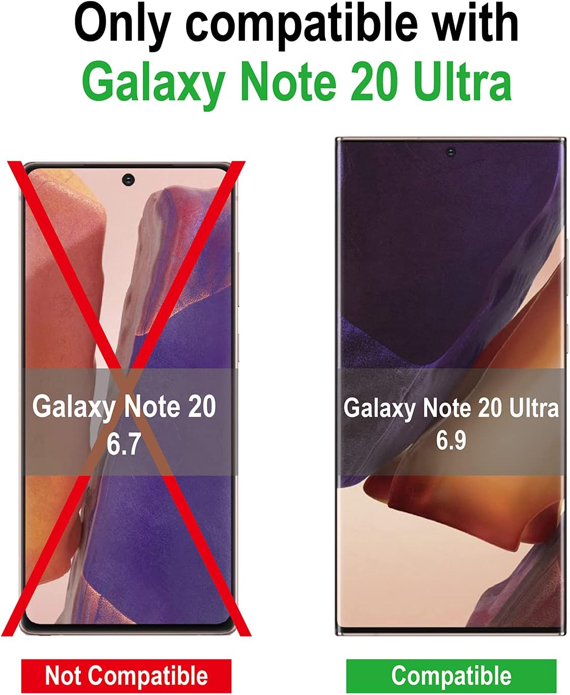 AACL [2 Pack Screen Protector for Samsung Galaxy Note 20 Ultra 5G,6.9 Inch,Curved Tempered Glass,Compatible with Ultrasonic Fingerprint Scanner