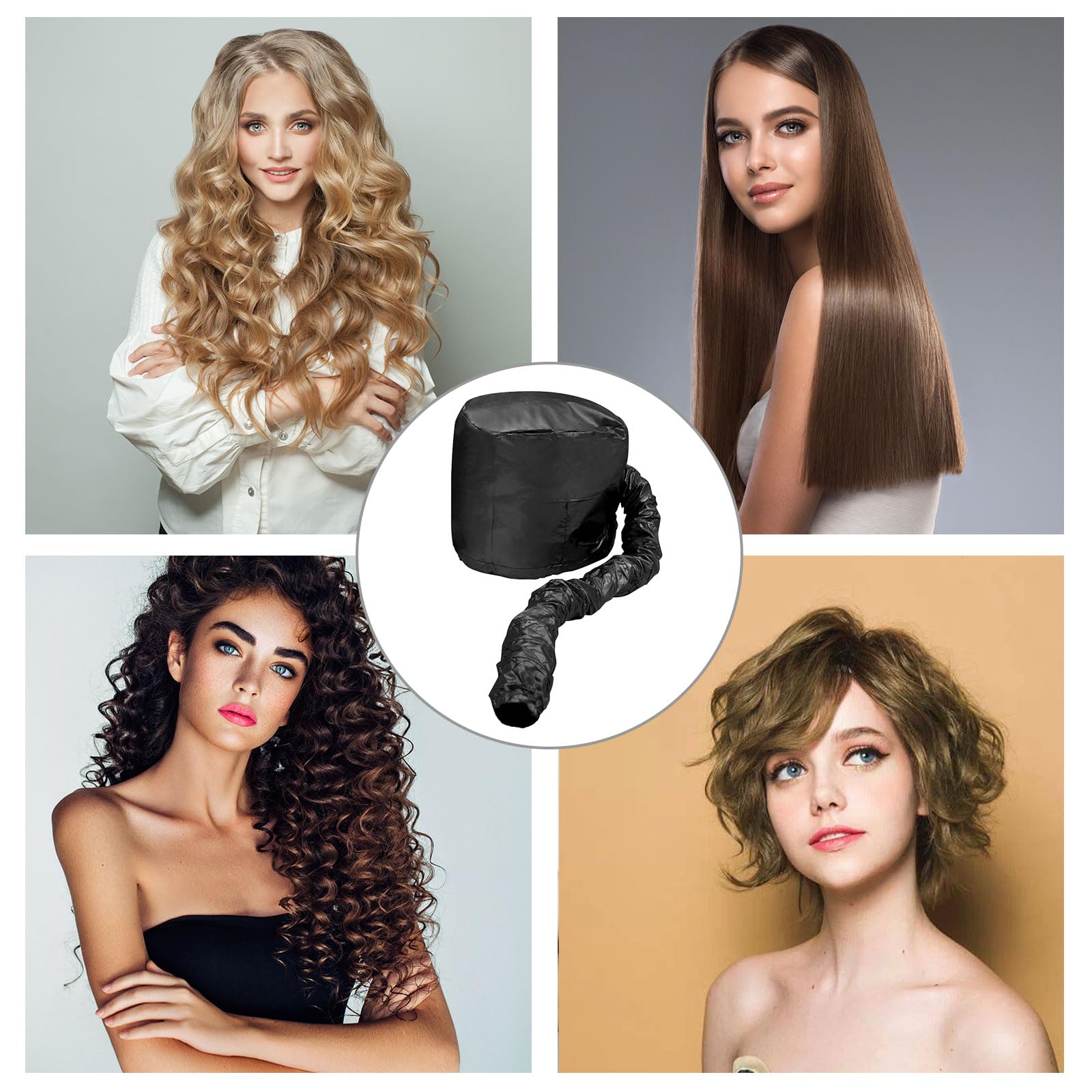UILYNIU 2 Pièces Casque Seche Cheveux Bonnet Seche Cheveux Bonnet Chauffant Cheveux Soin Casque Chauffant Cheveux Sèche de Capot pour le Style de Séchage Curling Conditionnant en Profondeur（2 Pièces）