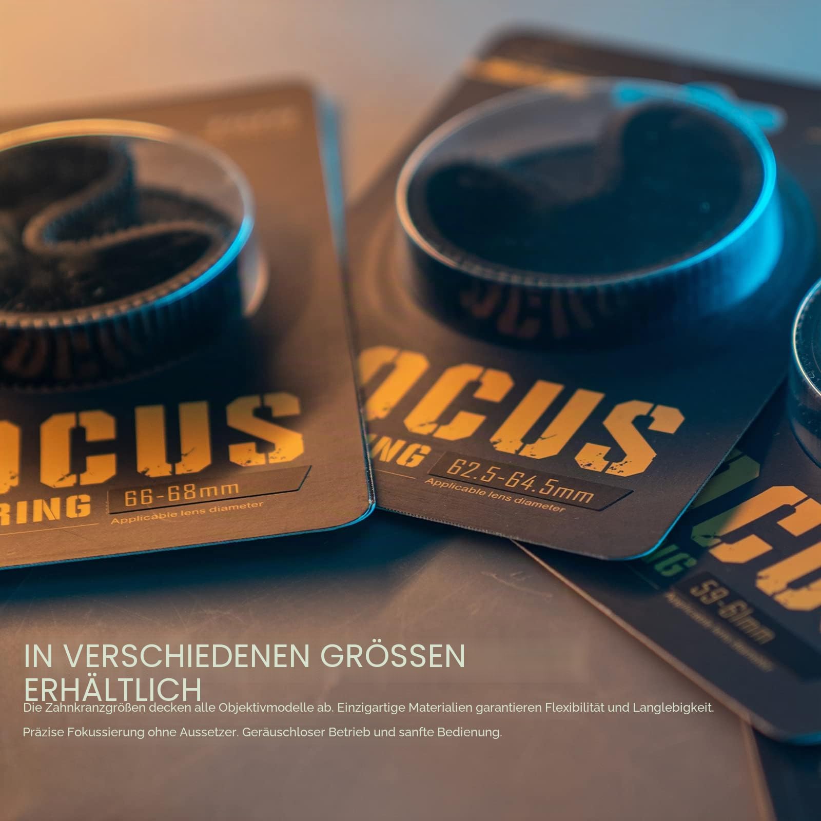 Tilta Seamless Focus Gear Ring (8 Stück), 360° Seamless Rotation Silent für Tilta Mini Follow Focus Nucleus Nano DSLR 0.8 Mod Standard Gear Kameraobjektiv Zubehör TA-FGR-SET8