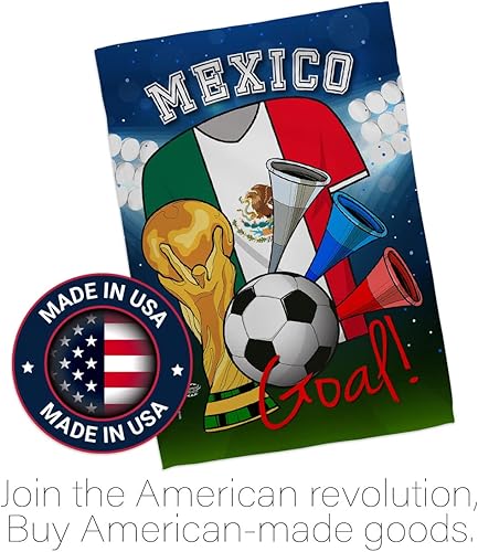 Miniatura 5 de HS192101-BO-02 - Bandera de la Copa del Mundo de México (28" x 40" con mástil de bandera), multicolor